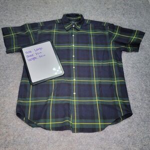 Ralph Lauren Blake Men's Large Plaid Short Sleeve Button Down Shirt‎